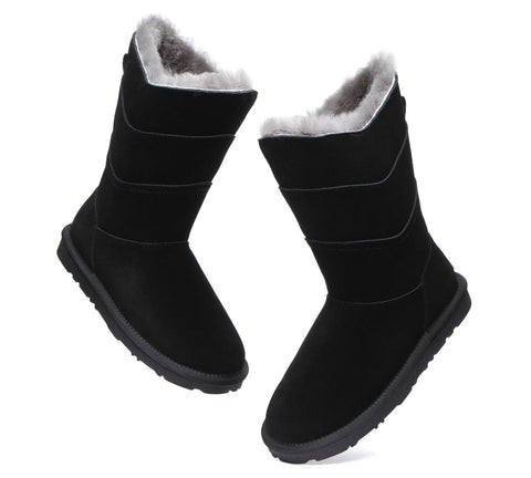 EVERAU® Premium Australian Sheepskin Tall Boots Women Swanston 3 Panel