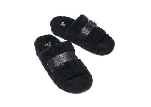 EVERAU® Curly Sheepskin Wool Slides Women Croft