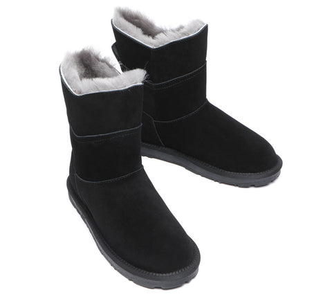 EVERAU® Premium Australian Sheepskin Short Boots Women Swanston 2 Panel