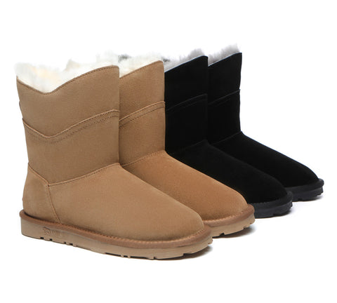 EVERAU® Premium Australian Sheepskin Short Boots Women Swanston 2 Panel