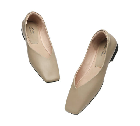 TARRAMARRA® Square Toe Leather Ballet Flats Women Libera