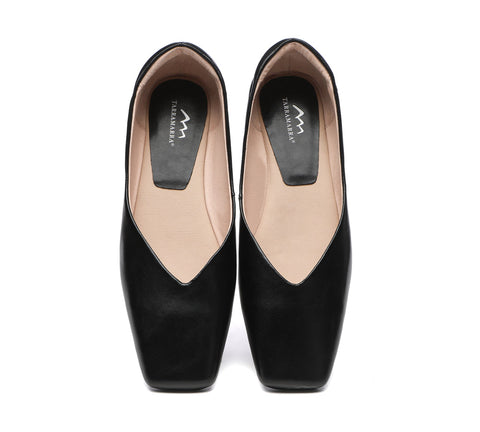 TARRAMARRA® Square Toe Leather Ballet Flats Women Libera