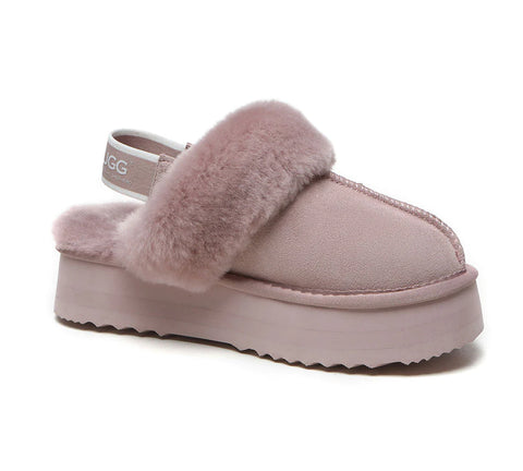 Australian Shepherd® Removable Strap Slingback UGG Slippers Women Muffin Platform