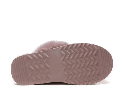 Australian Shepherd® Removable Strap Slingback UGG Slippers Women Muffin Platform