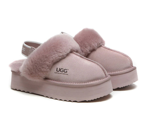 Australian Shepherd® Removable Strap Slingback UGG Slippers Women Muffin Platform