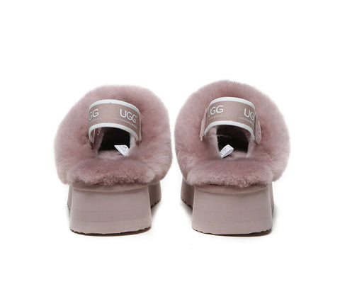 Australian Shepherd® Removable Strap Slingback UGG Slippers Women Muffin Platform