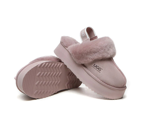 Australian Shepherd® Removable Strap Slingback UGG Slippers Women Muffin Platform