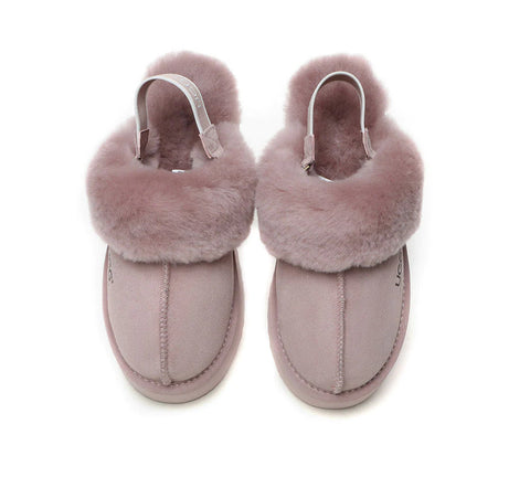 Australian Shepherd® Removable Strap Slingback UGG Slippers Women Muffin Platform