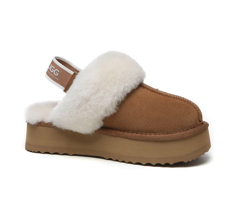 Australian Shepherd® Removable Strap Slingback UGG Slippers Women Muffin Platform