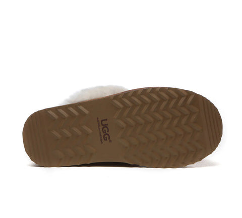 Australian Shepherd® Removable Strap Slingback UGG Slippers Women Muffin Platform