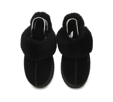 Australian Shepherd® Removable Strap Slingback UGG Slippers Women Muffin Platform