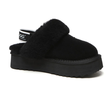Australian Shepherd® Removable Strap Slingback UGG Slippers Women Muffin Platform