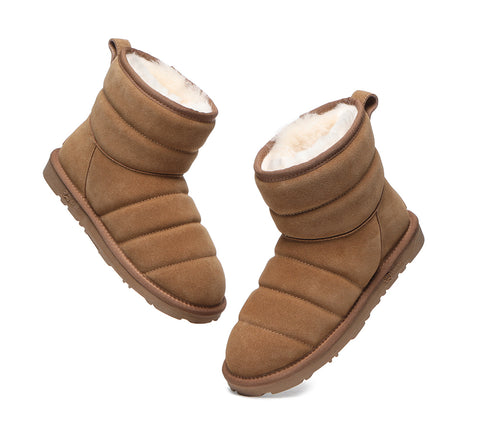 EVERAU® Mini Sheepskin Boots Women Puffer