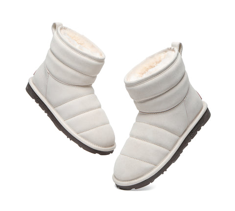 EVERAU® Mini Sheepskin Boots Women Puffer