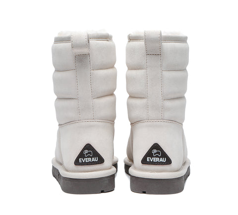 EVERAU® Short Sheepskin Boots Women Puffer