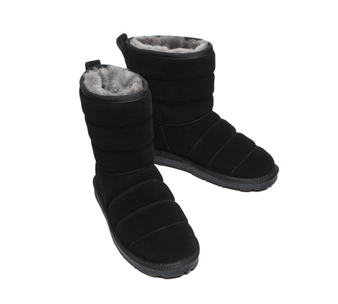 EVERAU® Short Sheepskin Boots Women Puffer