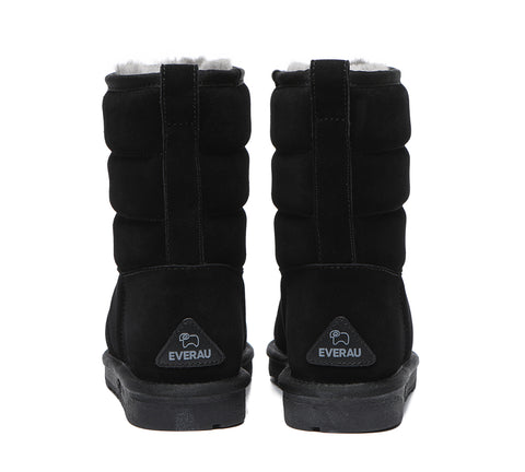 EVERAU® Short Sheepskin Boots Women Puffer