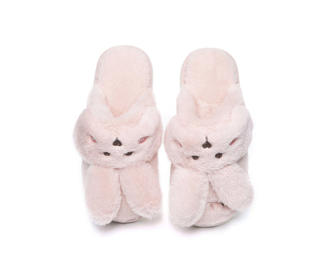 TARRAMARRA® Fluffy Bunny Strap Slippers