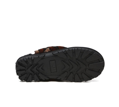 Australian Shepherd® UGG Slippers Double Face Sheepskin Women Leopard Print Slipper