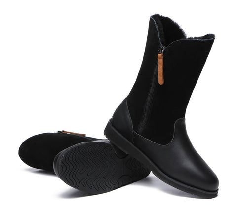 TARRAMARRA® Zipper Mid Calf Leather Women Boots Bryanna