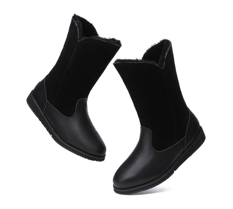 TARRAMARRA® Zipper Mid Calf Leather Women Boots Bryanna