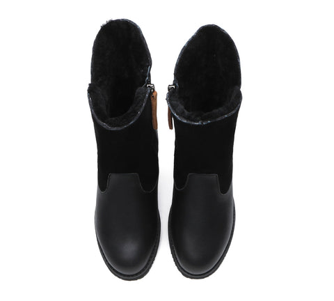 TARRAMARRA® Zipper Mid Calf Leather Women Boots Bryanna