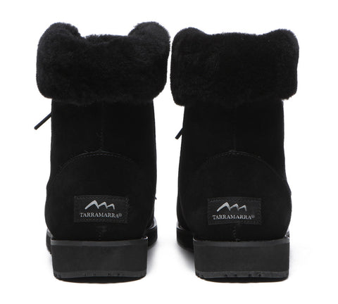 TARRAMARRA® Lace Up Ankle Fashion Sheepskin Women Boots Bonnie