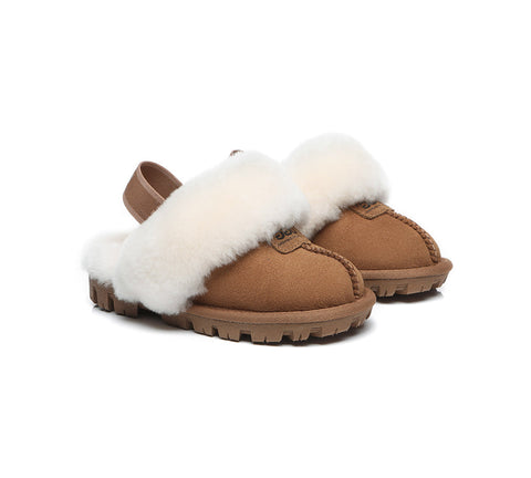 AUSTRALIAN SHEPHERD® UGG Kids Sheepskin Wool Slingback Slippers Suzie