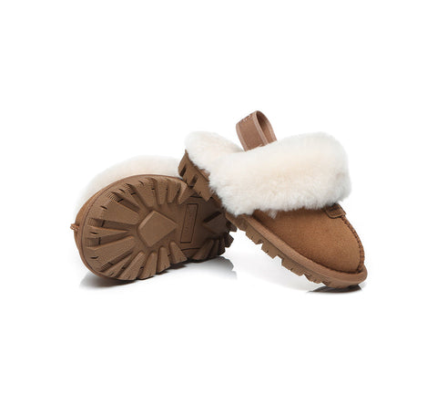 AUSTRALIAN SHEPHERD® UGG Kids Sheepskin Wool Slingback Slippers Suzie