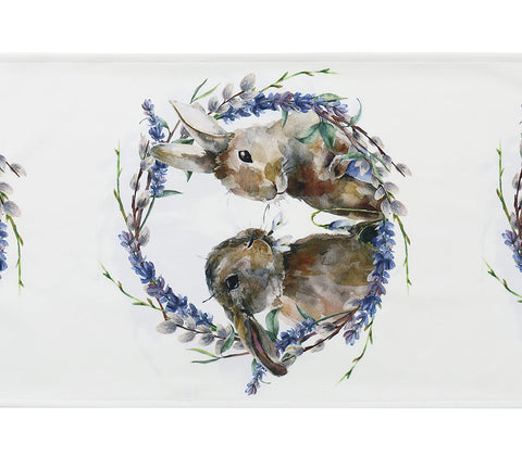 TARRAMARRA® Flannel Bunny Table Runner with Tassels