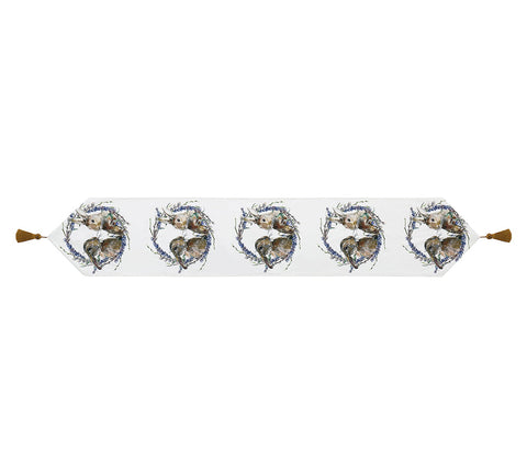 TARRAMARRA® Flannel Bunny Table Runner with Tassels