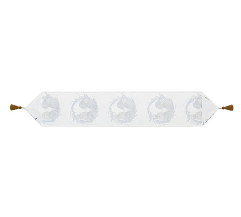 TARRAMARRA® Flannel Bunny Table Runner with Tassels