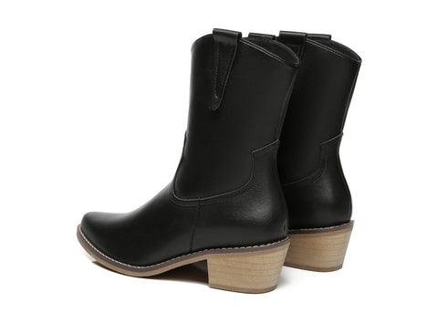 TARRAMARRA® Claudia Women Leather Mid Calf Pointed Toe Boots