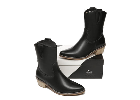 TARRAMARRA® Claudia Women Leather Mid Calf Pointed Toe Boots