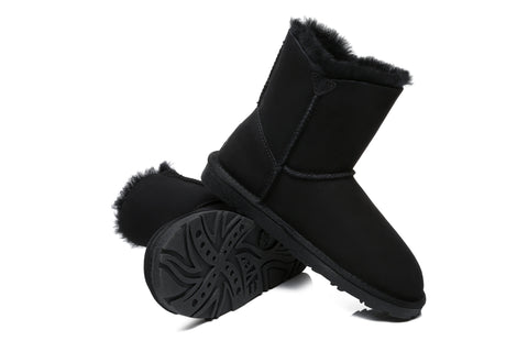 EVERAU® Mini Sheepskin Twin Button Boots Espina