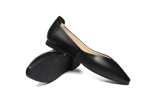 Australian Shepherd® Everly Leather Pointed Toe Ballet Flats