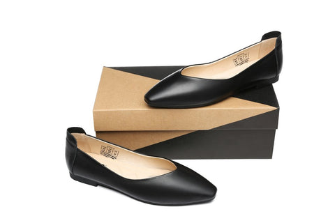 Australian Shepherd® Everly Leather Pointed Toe Ballet Flats