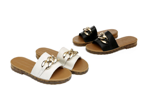 TARRAMARRA® Women Jianna Leather Flat Slides