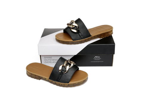 TARRAMARRA® Women Jianna Leather Flat Slides