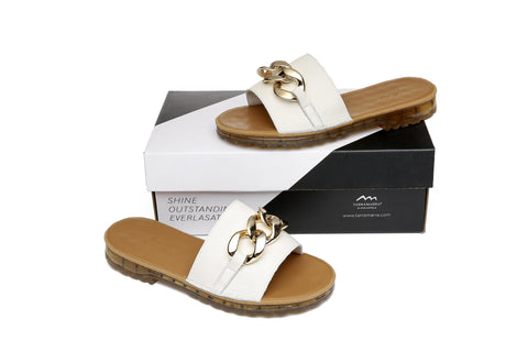 TARRAMARRA® Women Jianna Leather Flat Slides