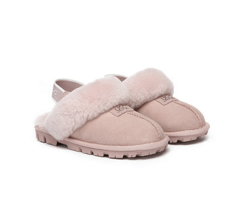 AUSTRALIAN SHEPHERD® UGG Sheepskin Wool Removable Strap Slingback Slippers Suzie ll