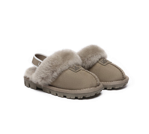 AUSTRALIAN SHEPHERD® UGG Kids Sheepskin Wool Slingback Slippers Suzie