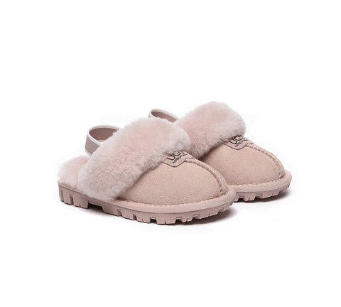 AUSTRALIAN SHEPHERD® UGG Kids Sheepskin Wool Slingback Slippers Suzie