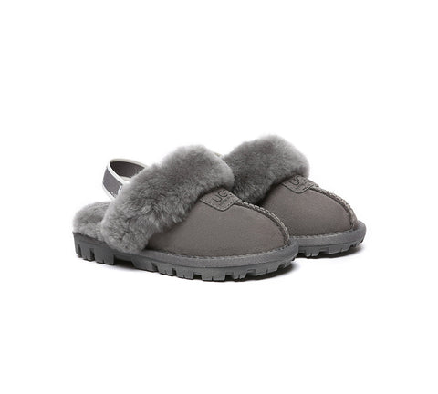 AUSTRALIAN SHEPHERD® UGG Kids Sheepskin Wool Slingback Slippers Suzie