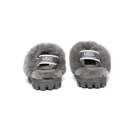 AUSTRALIAN SHEPHERD® UGG Kids Sheepskin Wool Slingback Slippers Suzie