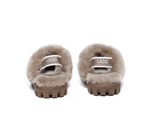 AUSTRALIAN SHEPHERD® UGG Kids Sheepskin Wool Slingback Slippers Suzie