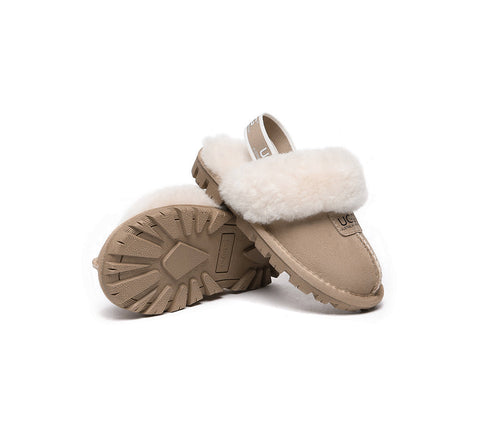 AUSTRALIAN SHEPHERD® UGG Kids Sheepskin Wool Slingback Slippers Suzie