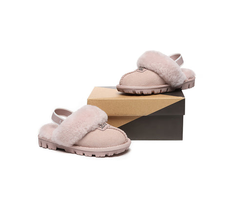 AUSTRALIAN SHEPHERD® UGG Kids Sheepskin Wool Slingback Slippers Suzie