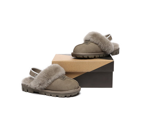 AUSTRALIAN SHEPHERD® UGG Kids Sheepskin Wool Slingback Slippers Suzie