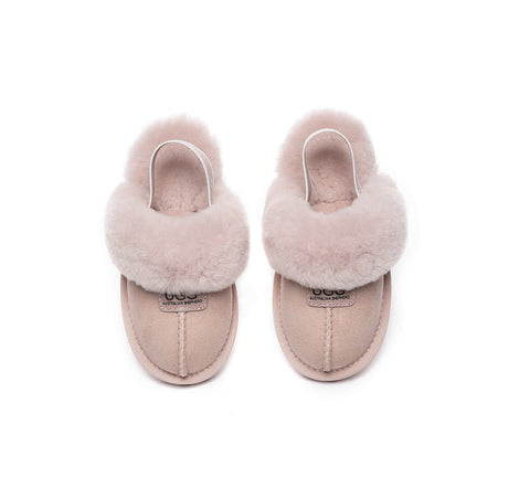 AUSTRALIAN SHEPHERD® UGG Kids Sheepskin Wool Slingback Slippers Suzie